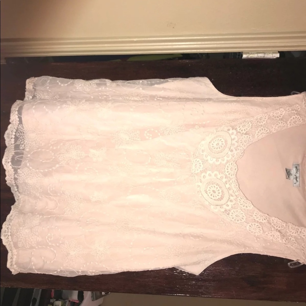 Plus pink Lacey shirt